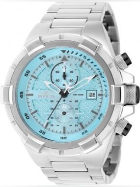 Invicta Aviator Falcon Men's Stainless Steel Watch - Light Blue Dial